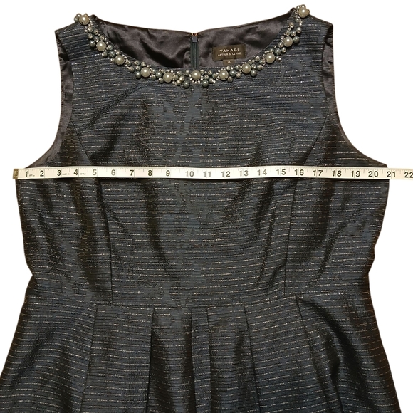 Tahari Embellished Fit and Flare Mini Dress - Picture 7 of 8